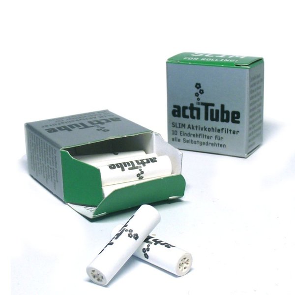 * TUNE actiTube Slim 10 Stk 6,9mm Aktivkohlefilter Eindrehfilter Mundstück Active Pfeifenfilter