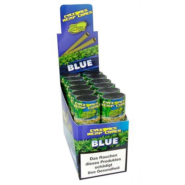 * Cyclones Hemp Cones " BLUE " Vorgedrehte Hanf Blunt Bluntz Joint mit Filtertip