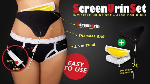 ScreenUrin Set für Frauen – das Urin-Schlauchsystem für den Körper, auch perfekt für die Frau!