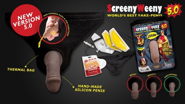 * ScreenyWeeny 5.0 – der voll funktionsfähige & täuschend echte Silikon-Fake-Penis