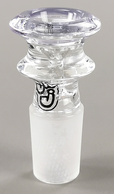 Flutschkopf aus sehr dickem Glas & farbigem Rand für Glasbong Wasserpfeife Hookah Pipe Blubber