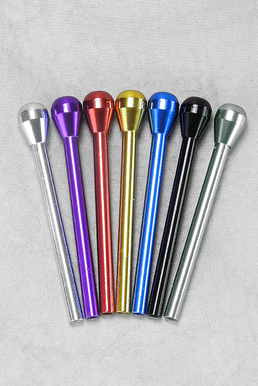 Snuff Snorter Ziehröhrchen Aluminium, 7cm, verschiedene Farben [SPH0005] Sniffer