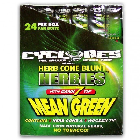 Cyclones Herbies Herb Cone Blunt  Kräuter DANK 7 Blunt Wrap Bluntz Blunts Joint MEAN GREEN