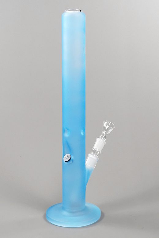 Frosted Ice Blue - 45cm - 5mm Glasbong Wasserpfeife Hookah Pipe Blubber