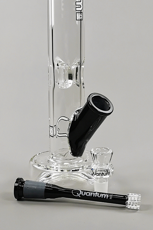 Quantum Bong - 5mm - 40cm mit Hohlfuß - Glasbong Wasserpfeife Hookah Pipe Blubber