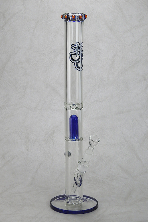 Blue Star - 7mm - 55cm Glasbong Wasserpfeife Hookah Pipe Blubber
