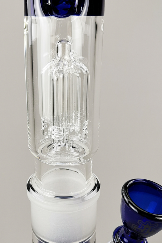 Blue Man - 55cm - Top 7 mm unten 5 mm 45er Schliff Glasbong Wasserpfeife Hookah Pipe Blubber