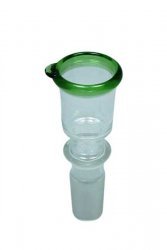 * 14er Siebkopf zylindrisch mit farbigem Rand grün für Glasbong Wasserpfeife Hookah Pipe Blubber
