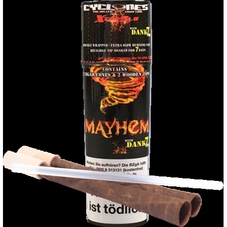 * Cyclones Cigar Cones MAYHEM XtraSlo Blunt Wrap Bluntz Blunts Zigarre Joint