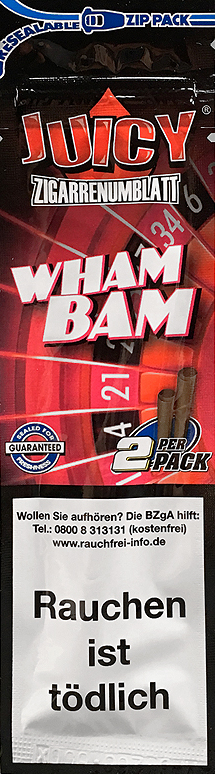 * Juicy Jay´s "Wham Bam" Tabak Blunts Zigarre Wrap