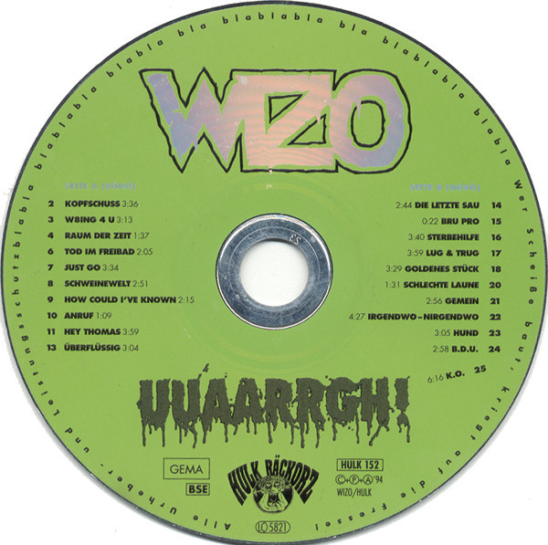WIZO ‎– Uuaarrgh! CD Neu! schon jetzt selten