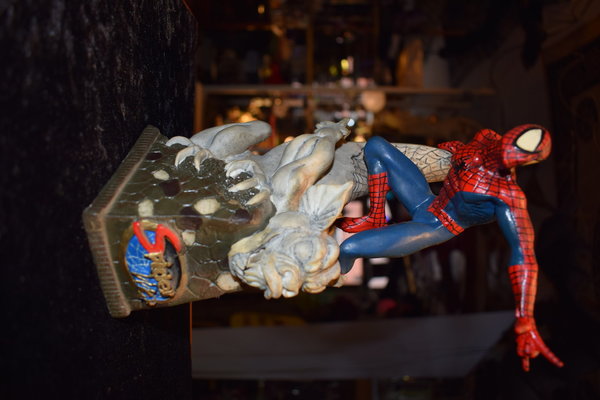 Spiderman Statue Under Construction