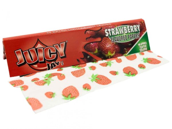 * Juicy Jay´s Strawbeery Fruchtblättchen Erdbeere King Size
