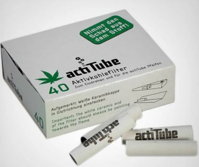 * actiTube 40 Stk. 9mm Aktivkohlefilter Eindrehfilter Mundstück Active Pfeifenfilter